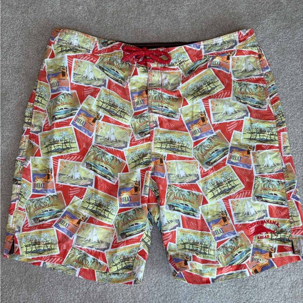 Tommy Bahama Men's Relax Road to Chillville Lined Board Short Swim Trunk Size XL